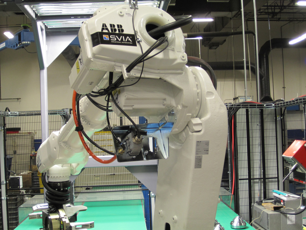 The first ABB Robotics SVIA PickVision machine tending system installed in the US at Atlas Copco in July 2013